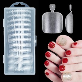 ASONRL 260Pcs Matte Toe Nail Tips, 12 Sizes Pre Shaped Professional Toe Nail Tips Press Ons Full Cover Acrylic Soft Gel Nail Tips for Nail Extension Home DIY Nail Salon with Box