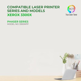 TCT 3300X Toner Cartridge - Premium Compatible Replacement for Xerox 3300X 106R01412 Black High Yield Works with Xerox Phaser 3300 3300MFP Printers (8,000 Pages)