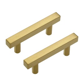 LONTAN 10 Pack Gold Kitchen Handles 64mm Gold Cupboard Handles Cabinet Hardware Drawer Pulls Kitchen Cupboard Furniture Stainless Steel