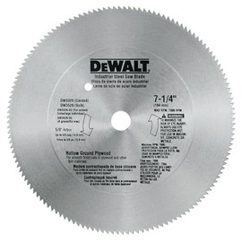 DEWALT Hoja de sierra circular, 7 1/4 pulgadas, 40 dientes, corte de madera combinado (DW3325)