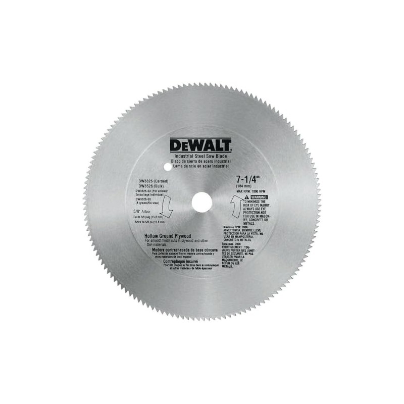 DEWALT Hoja de sierra circular, 7 1/4 pulgadas, 40 dientes,