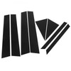 8PCS Door Window Pillar Trim Bright Black 4D Style PC