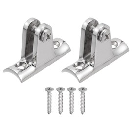 sourcing map 2 Pieces Bimini Top Deck Hinges Boat Deck Hinges 316 Stainless Steel Bimini Top Fittings with Quick Release Pins