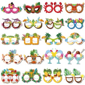 Lets Joy 20 Pairs Funny Party Glasses, Hawaiian Tropical Glasses, Luau Party Glasses, Novelty Party Glasses, Mexican Hawaiian Glasses Accessories, Summer Party, Photo Booth Decoration