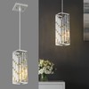 FDPBY Chrome Pendant Lighting Modern Pendant Light, Mini Crystal Chandeliers,Adjustable
