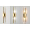 Ondersley Gold Sconces Wall Set of 2, 2-Light Modern Brushed