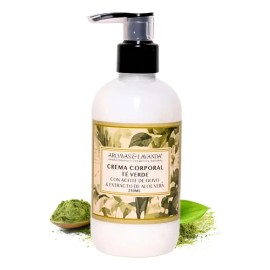 Crema Corporal Aromas y Lavanda Té Verde 250ml Con Aceite de Olivo y Aloe Vera