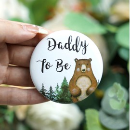 Paquete de 6 alfileres de hojalata familiar para mamá y papá para ser abuela, abuelo, tía, abuelos para ser; insignia, decoración de baby shower, botón de regalo para papá y mamá, regalo de género