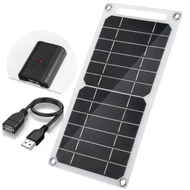 Aocoray Mini 5V 6W USB Solar Panel, Portable 5 Volt 6 Watt High Efficiency Monocrystalline Solar Panel Charger with 55inch Cable for Cellphone Camera Fan Camping Lantern etc.