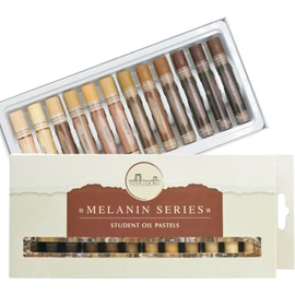 STAPLEDON ARTS Melanin Series Skin Tone Oil Pastels for Artists (12 pcs) – Student-Grade Inclusive Skin Colors - Smooth & Blendable Texture - For Students, Educators & Emerging Artists