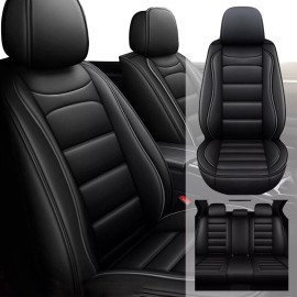 Unbranded Full Set Car 5-Seat Covers Faux Leather Cushion Pad For HONDA HR-V 2016-2024