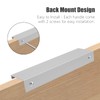 Qjaiune 2PCS Back Mount Finger Edge Pull 80mm/3.15", Aluminum Hidden