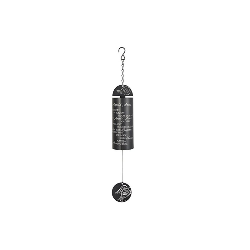 Carson Wind Chime-Cylinder Sonnet-Angels' Arms-Black (22")