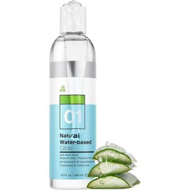 Waterbased Lube 8.3 Fl Oz.Personal Lubricant w/Aloe & Vitamin E, Hypoallergenic, Free of Paraben&Glycerin&PEGs, PH-Balanced, Natural Smooth Slippery Glide Gel for Couples, Men, Women:_3.38 Fl Oz (Pack of 1)