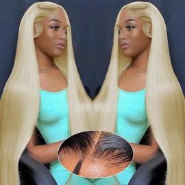 GUDOZO 613 Glueless Wigs Human Hair Pre Plucked Pre Cut 9x6 HD Lace Front Wigs Human Hair 200% Density Straight Glueless Wigs Human Hair wigs for Black Women 28 inch