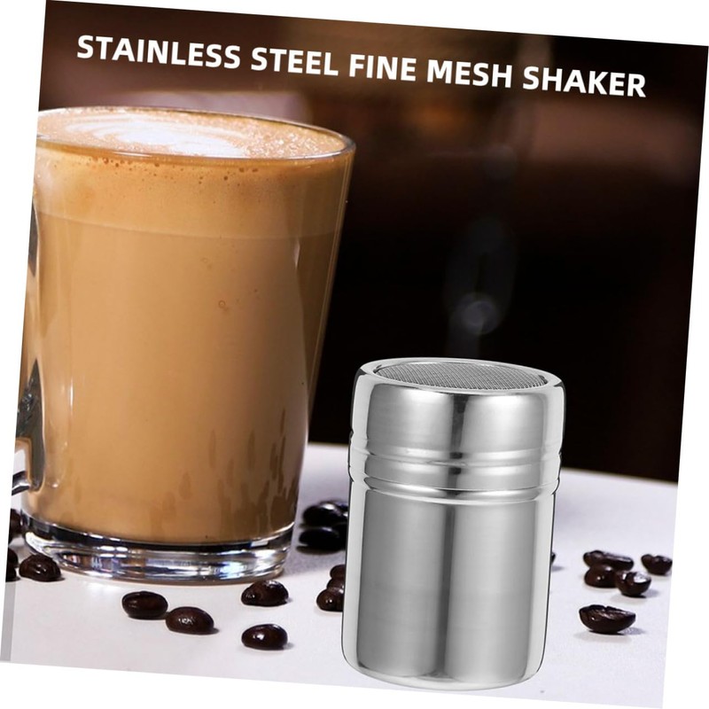 CIYODO Stainless Steel Sugar Shaker Fine Mesh Sifter Lid Powder