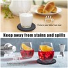 6 Pack Square Slate Drink Coasters, VIBRATITE 4 Inch Black