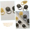 Operitacx 6Pcs Lion Head Cabinet Knobs Antique Pulls Modern Wardrobe