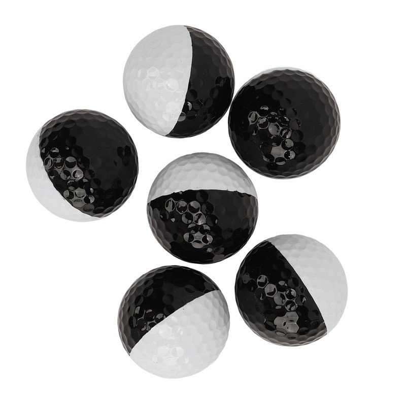6PCS Golf Balls Synthetic Rubber Resin Putting Practice Ball for