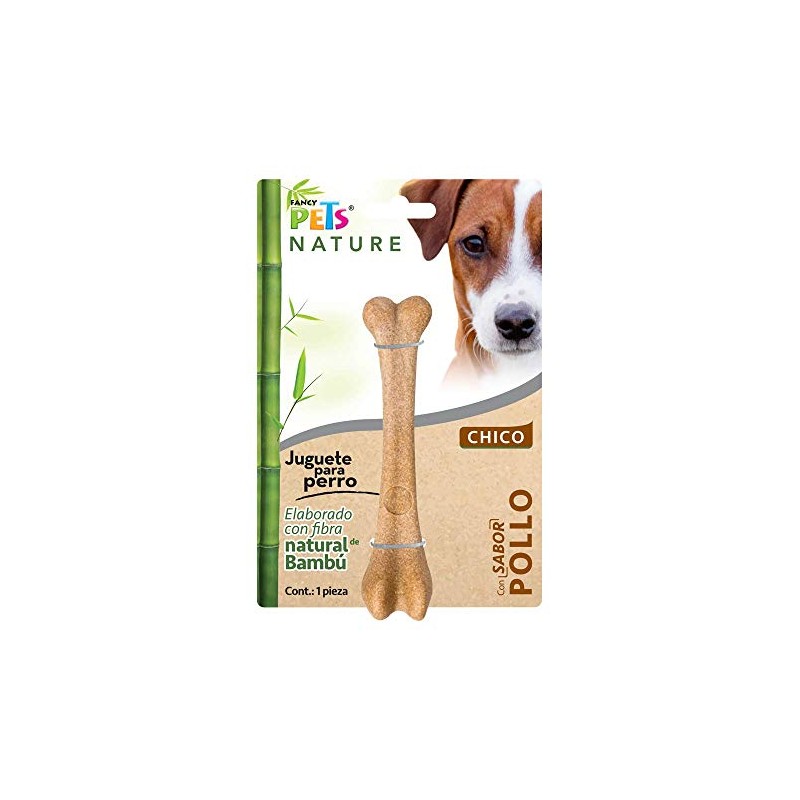 Fancy Pets Juguete Hueso Chico de Bambú Sabor Pollo para