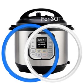 2-Pack Sealing Ring for Instant Pot Mini 3-Qt, Food-grade Replacement Parts for Instapot 3 Quart, Non-Toxic, BPA-Free Accessories for Instant Pot, Lid Gasket for Instantpot Mini 3 Qt, Clear, Blue