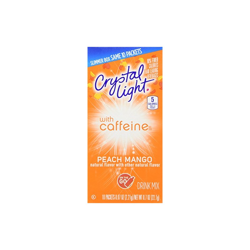 Crystal Light Energy Peach Mango on the Go (Pack of