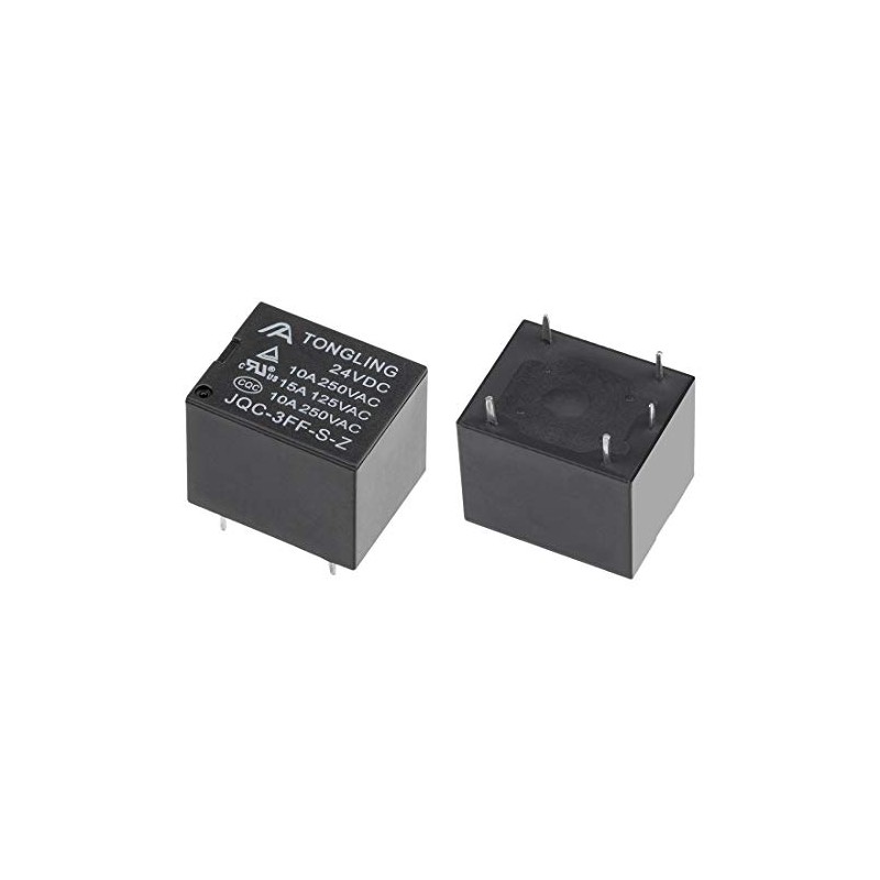 sourcing map 10 Pcs JQC-3FF-S-Z DC 24V Coil SPDT 5