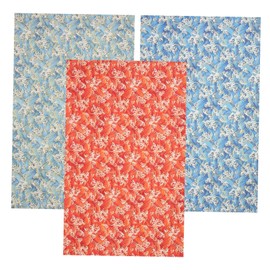 jojofuny 3 Sheets DIY Fabric Foil Print for Quilting Sewing Patchwork Home Decor and Craft Projects