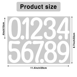 20 Sheets Alphabet Stickers 4 in Letter and Numbers Stickers 240PCS Vinyl Self Adhesive Stickers for Mailbox,Window,Door,Cars,Homes,Poster Board,Bulletin Board, Address Numbers(4In,White)