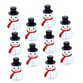Ciieeo 10pcs Mini Snowman Resin Crafts Adorable Christmas Decorations for DIY Micro Landscapes Cute Snowman Figurines for Festive Parties and Home Decor