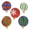 Cielary 10pcs Christmas Ball Iron On Applique Patches Sequins Embroidered