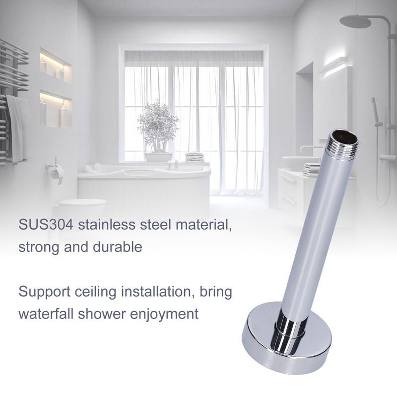 NPT 20mm Shower Extension Arm SUS304 Stainless Steel Ceiling Mounted