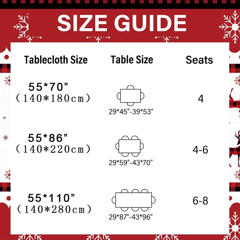 Halibutfly Table Cloth for Rectangle Table, Waterproof and Oil-Proof Vinyl