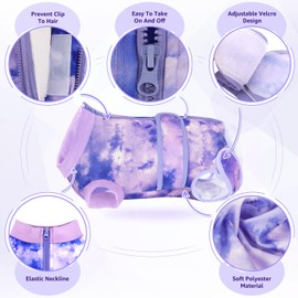 SlowTon Dog Surgery Recovery Suit Female Male - Dog Cat Surgical Recovery Zipper Shirt Neuter Prevent Licking, Pet Recovery Cone E-Collar Abdominal Wounds Bandages Alternative(Purple,L)