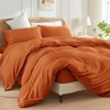 SSW HOMES King Size Duvet Cover Set (Rust) - 3