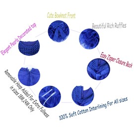 Jup'Elle Baby Girl Birthday Dress 1 Year Ruffle Princess Wedding Party Flower Girl Dresses