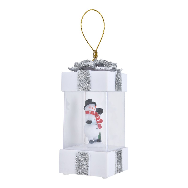 4.7inch Christmas Snowman Scene Hanging Lanterns Battery Operated Lighted Lamp