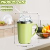 Nzkeuf Elderly Leak-Proof Straw Cup with Handle, 350ml Non-Spill Sippy