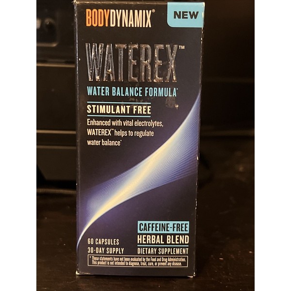Body Dynamix Waterex Water Pill Herbal Dietary Supplement 60 NEW