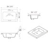 JPND 24 x 18 Inch Vanity Top Bathroom Sink, 3