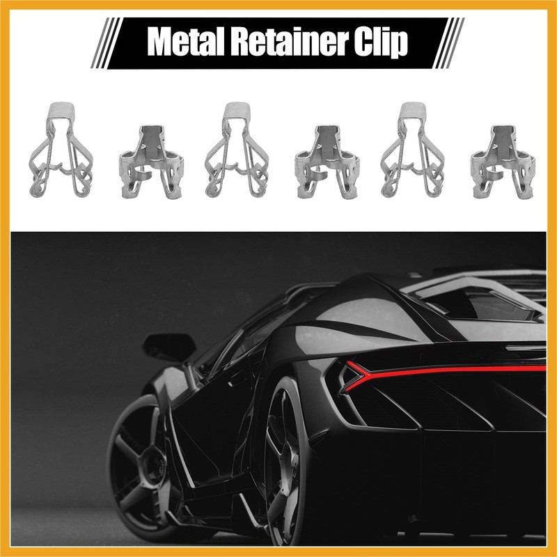 Partuto 20pcs Console Dash Panel Metal Retainer Trim Rivets Clips