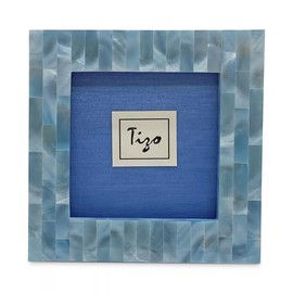 Tizo 3" X 3" Mother-of-Pearl Picture Frame, Blue