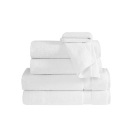 Vince Camuto Classic Solid White 6 Piece Towel Set