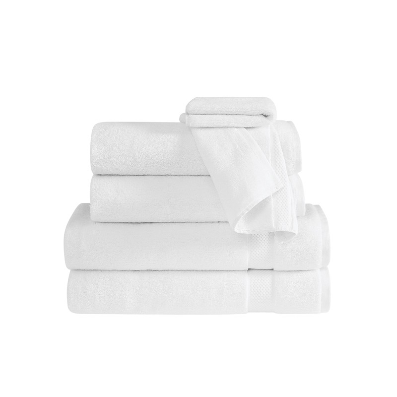 Vince Camuto Classic Solid White 6 Piece Towel Set