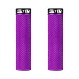 Deity Purple Bicycle Handlebar Grips (2 Pack, Foam)