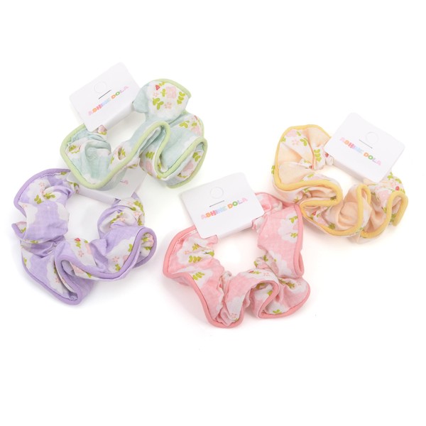 BIANHUAN Women's Scrunchie Hair Rubber for Kids, Children, Girls, Hair Accessories, Ponytail, Stylish, 4-piece Set, Cute, Daily, Casual, Floral Pattern, Kindergarten Entrance Ceremony, Graduation Ceremony, School Entrance Ceremony