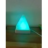 YZYOE USB Rainbow Gradient Himalayan Salt lamp, Solid Wood Base