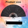 Glitter bling Large Folding Fan-Hand Fan Rave Clack Popping Fan