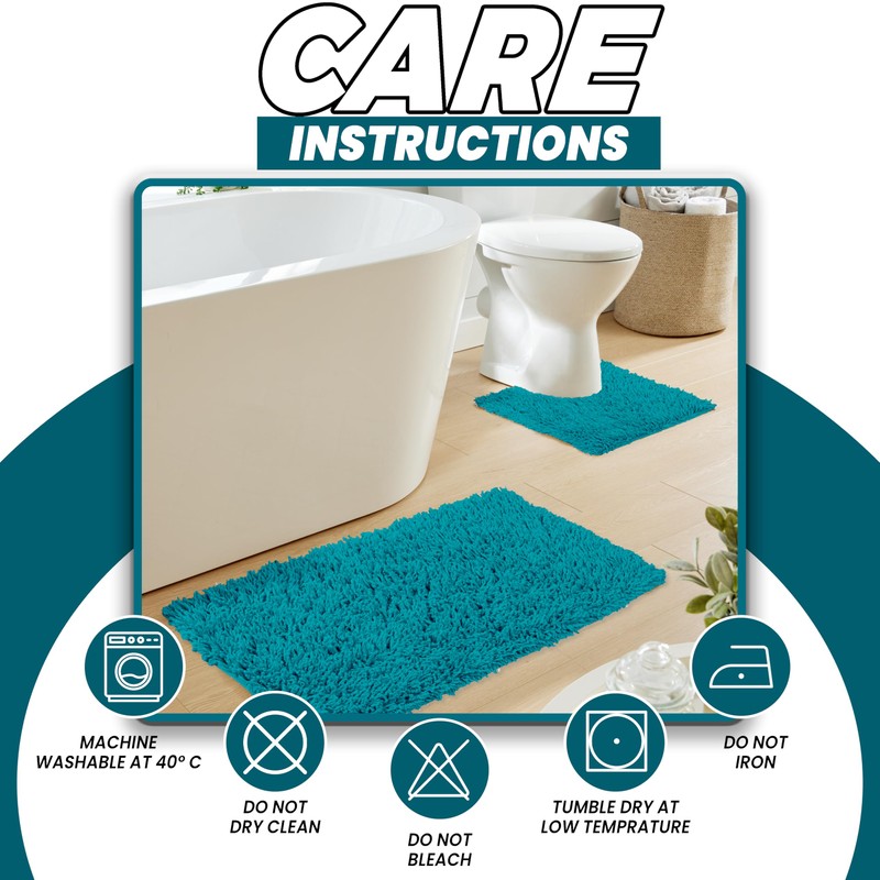 Olivia Rocco Como 2 Piece Bath Mat & Pedestal Set