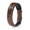 Jack & Russell Unique Leather Dog Collar, Hand Carved and